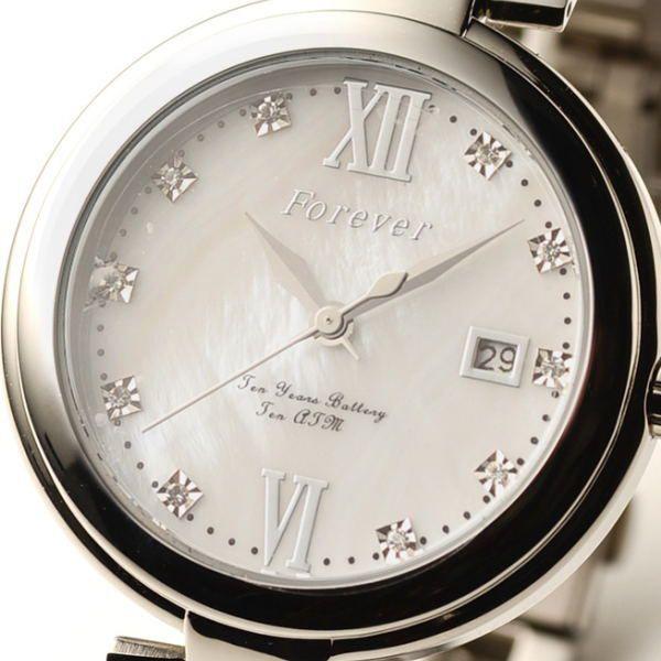 フォーエバー メンズ腕時計 Forever ホワイトシェル文字盤 シルバーフェイス FG1201-1 ギフト プレゼント 贈答品｜zennsannnet｜02