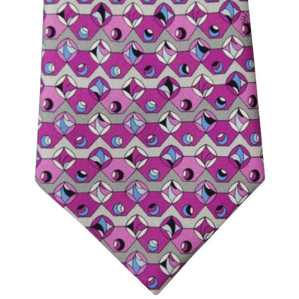 エミリオ プッチ EMILIO PUCCI 紳士ネクタイ necktie シルク100％ イタリー製 P8008-4 ギフト プレゼント 贈答品 記念品｜zennsannnet｜02