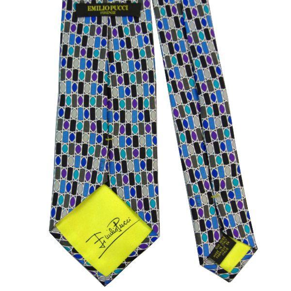 エミリオ プッチ EMILIO PUCCI 紳士ネクタイ necktie シルク100％ イタリー製 p8009x3 ギフト プレゼント 贈答品 記念品｜zennsannnet｜03