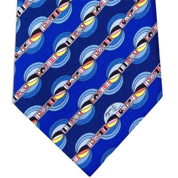 エミリオ プッチ EMILIO PUCCI 紳士ネクタイ necktie シルク100％ イタリー製 P8010-1 ギフト プレゼント 贈答品 記念品｜zennsannnet｜02