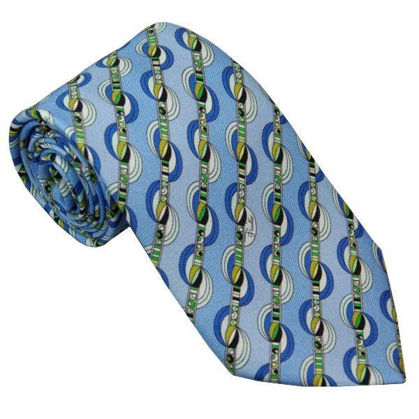 エミリオ プッチ EMILIO PUCCI 紳士ネクタイ necktie シルク100％ イタリー製 P8010-2 ギフト プレゼント 贈答品 記念品｜zennsannnet