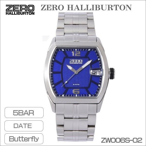 ZERO HALLIBURTON ゼロハリバートン メンズ腕時計 スクエアー型 5気圧防水 シルバーブルー ZW006S-03 ギフト プレゼント｜zennsannnet