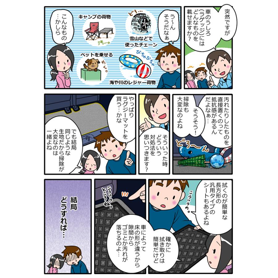 車種専用 リアフロアシート コインマット柄 黒 ノア/ヴォクシー/80系90系 車 カー用品 フロアマット トランクルーム カーゴマット