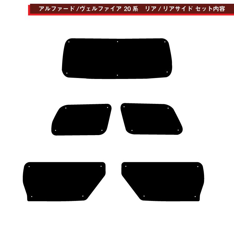 車用サンシェード1台分 フロントサイドリアセット トヨタ アルファード