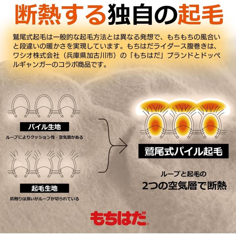 DOPPELGANGER(ドッペルギャンガー) もちはだ ライダース 腹巻き DMA644 