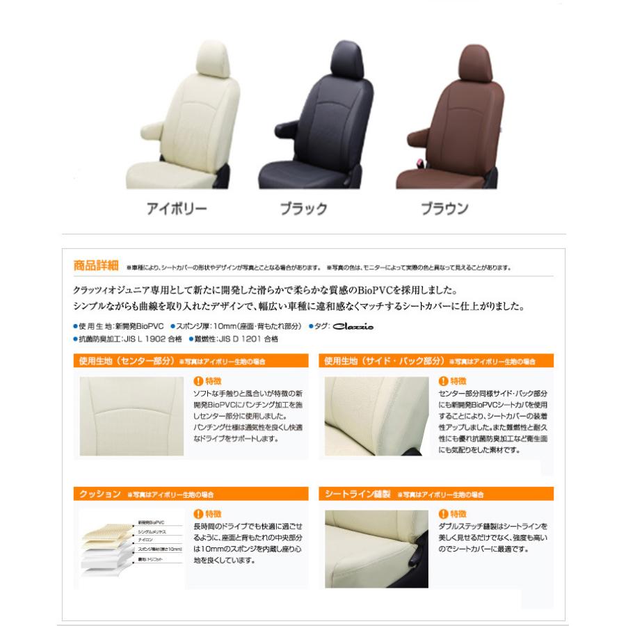 Clazzioシートカバー Jr ジュニア R2 4 内装用品 ルークス R2 4 B44a B45a B47a B48a 定員 4 定員 4 Em 7513 ゼンリンds 店 通販