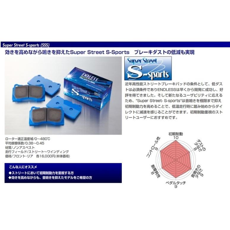 エンドレス ブレーキパッド Sss フロント ホンダ S660 Jw5 H27 4 排気量660 Ep501sss ゼンリンds Paypayモール店 通販 Paypayモール