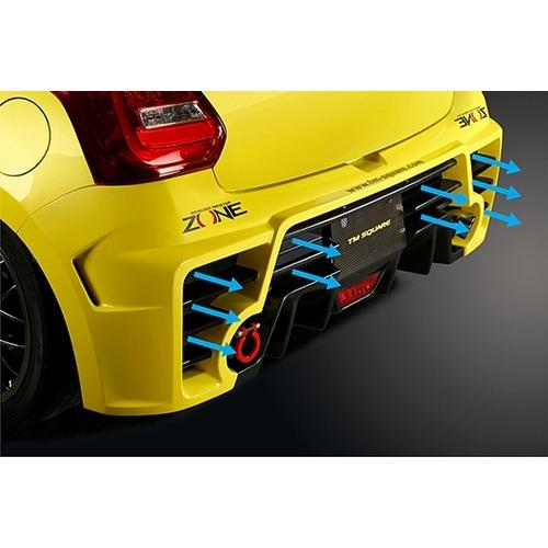 【メーカー直送品】ミノルインターナショナル TM SQUARE リアバンパー　FRP TMDF-A02401 SUZUKI スイフトスポーツ ZC33Sの画像