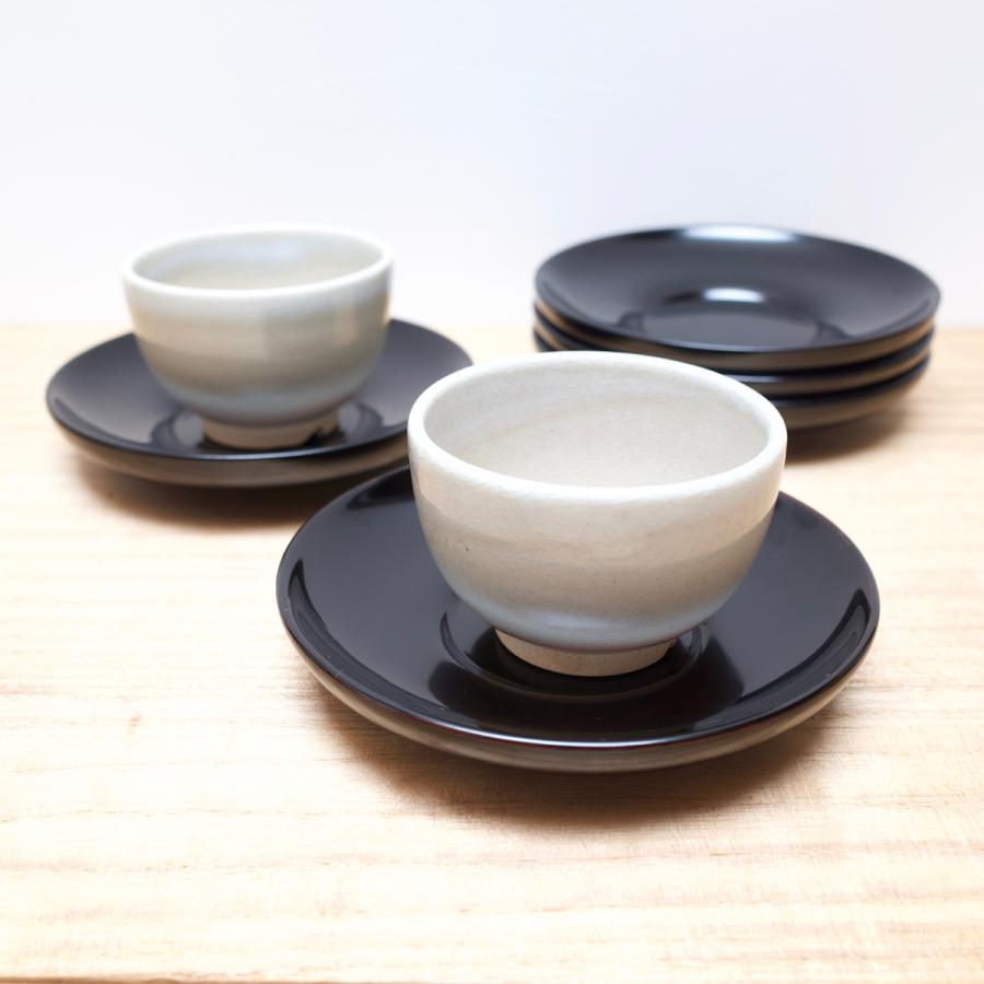 茶托 木製 日本製 セット 川連 漆器 漆塗り ソーサー 黒 赤