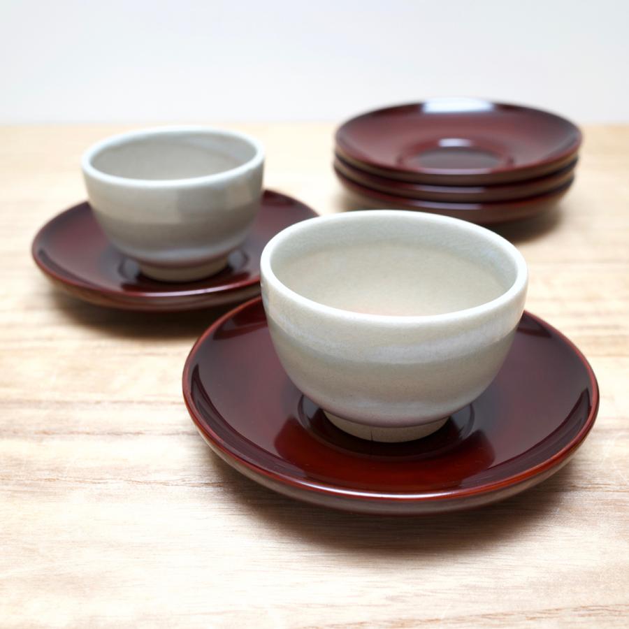 VINTAGE - ◆【昭和レトロ】黒漆 茶托 ちゃたく まとめ売り 漆芸 工芸品 和 お茶碗 艶 茶托 溜 5枚セット 木製 漆塗り 12-05703 漆器の井助