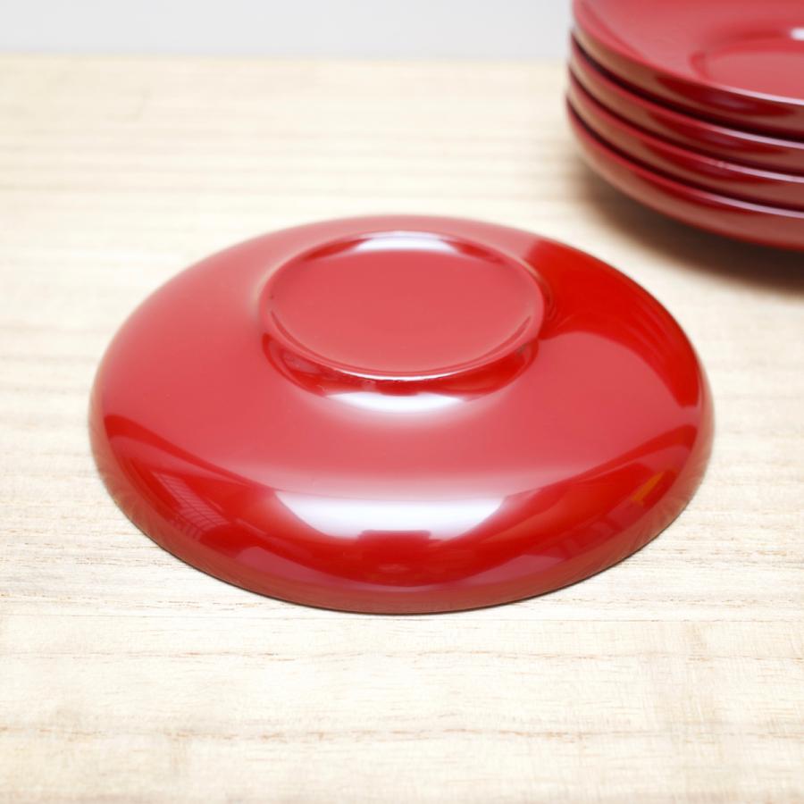 茶托 木製 日本製 川連 漆器 漆塗り ソーサー 黒 赤 お祝い