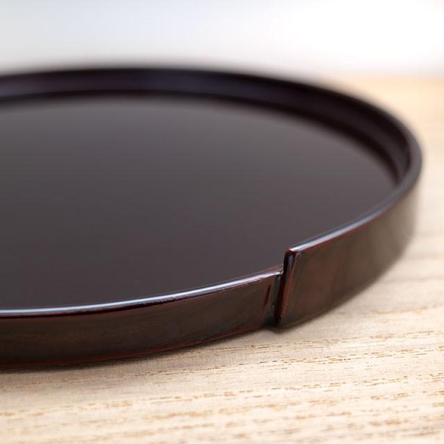 皿 おしゃれ 和食器 木製 日本製 黒 木 軽い 18cm 和風 和 お祝い 川連 漆器 ウッド プレート 平皿 曲輪皿 |  | 03