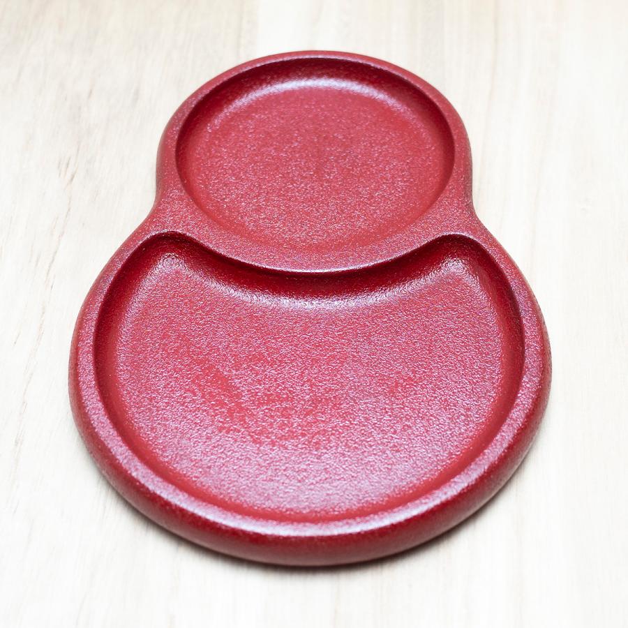 プレート皿 おしゃれ 仕切り 子供 黒 木 軽い 白 赤 木製 プレゼント 川連 漆器 キッズ だるまプレート |  | 05