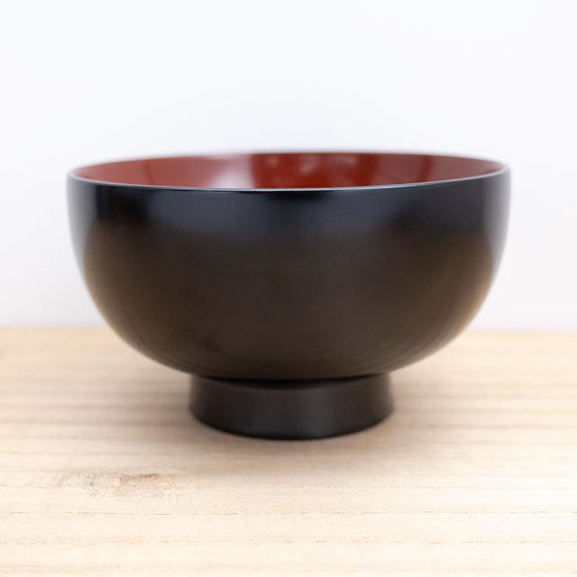 ⭐️ 真室川漆器 天然木 汁椀2客 未使用品 ⭐️ 夫婦汁椀 欅振袖 木地呂内朱・内黒 2客セット 木製 漆塗り 12