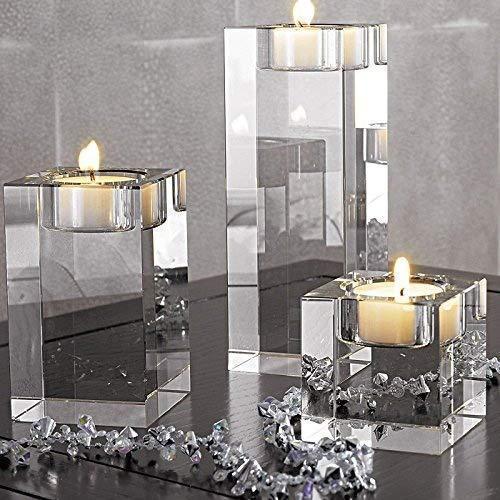 3本セット キャンドルホルダー キャンドルスタンド K9クリスタルガラス ティーライトホルダー キャンドルディナー 食卓飾り テーブル