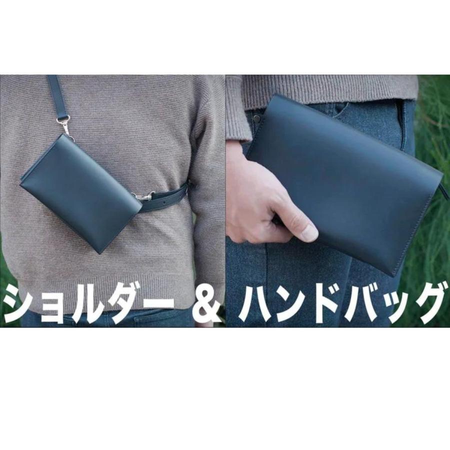 【年間200頭の高品質牛レザー100%】財布一体型 2WAYポーチ |  | 01