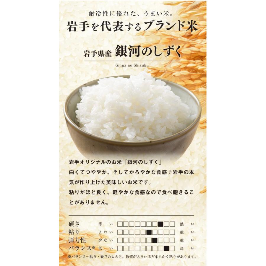 米 精米【令和7年産岩手県産銀河のしずく20kg】5kg×4 8年連続特A評価