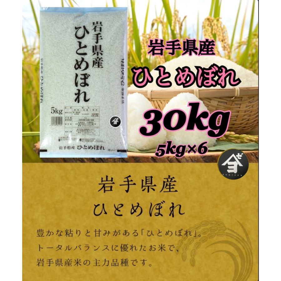 米 精米【令和7年産岩手県産ひとめぼれ30kg】5kg×6 モチモチ