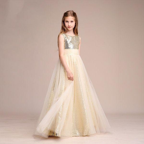 ピアノ発表会 ドレス 中学生 ワンピース ジュニアドレス 七五三 子供 ドレス ゴールド フラワーガール ロング キラキラ バイオリン スパンコール ピアノコンクー amp &amp emsp #2920 hearts #2919 ドレス