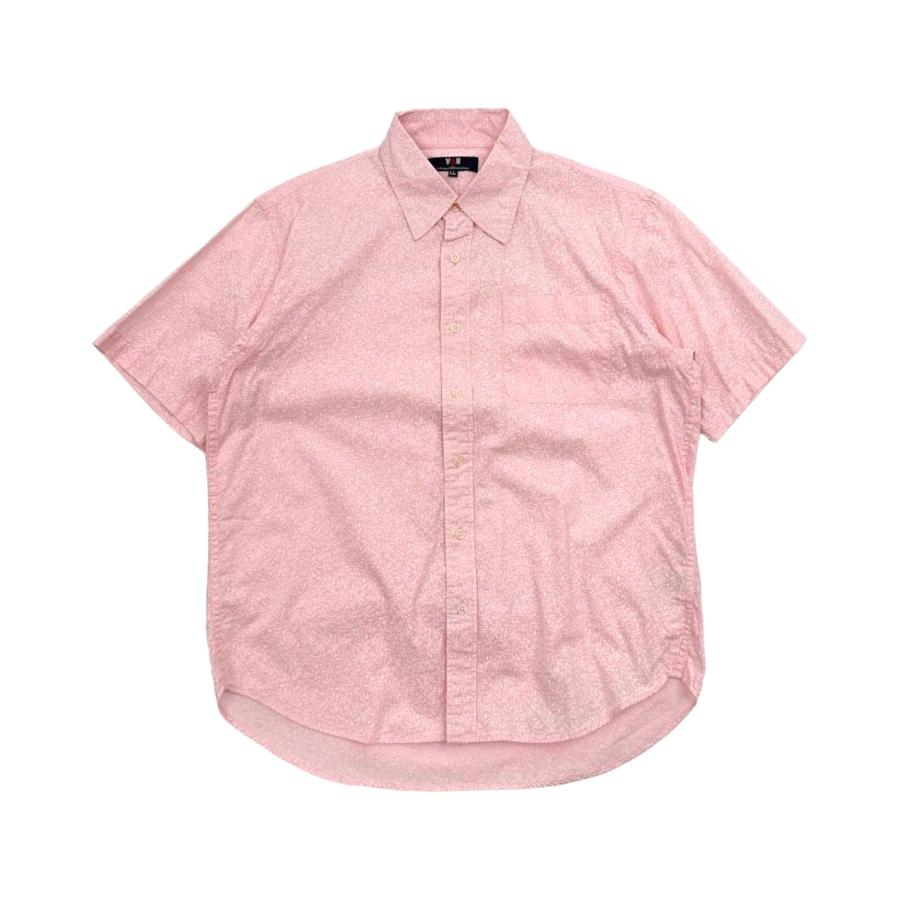 VAN JAC 総柄 半袖 シャツ LLサイズ/ピンク×ホワイト系/メンズ  