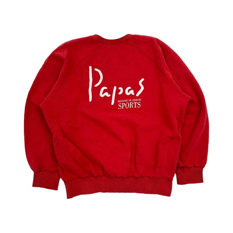 Papas パパス バックロゴ 長袖 スウェット トレーナー M/レッド Papas パパス バックロゴ 長袖 スウェット トレーナー M/レッド