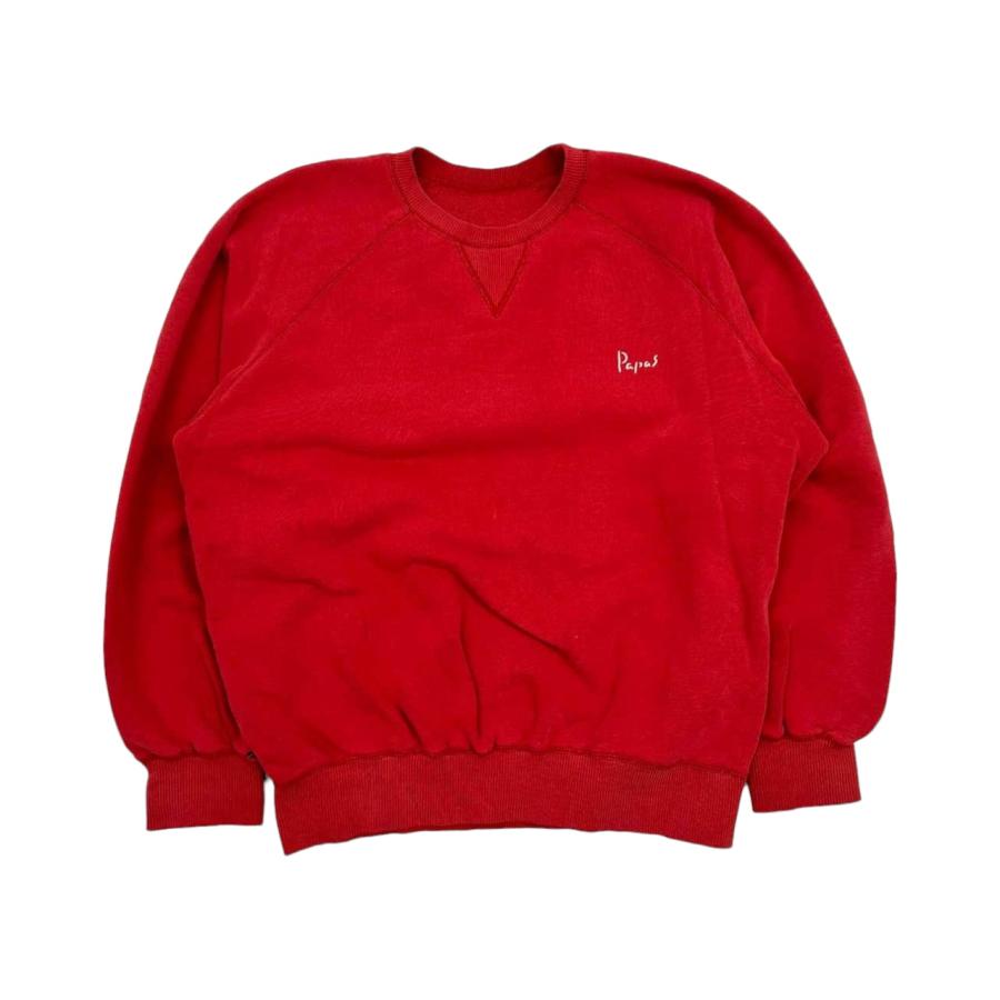 Papas パパス バックロゴ 長袖 スウェット トレーナー M/レッド Papas パパス バックロゴ 長袖 スウェット トレーナー M/レッド