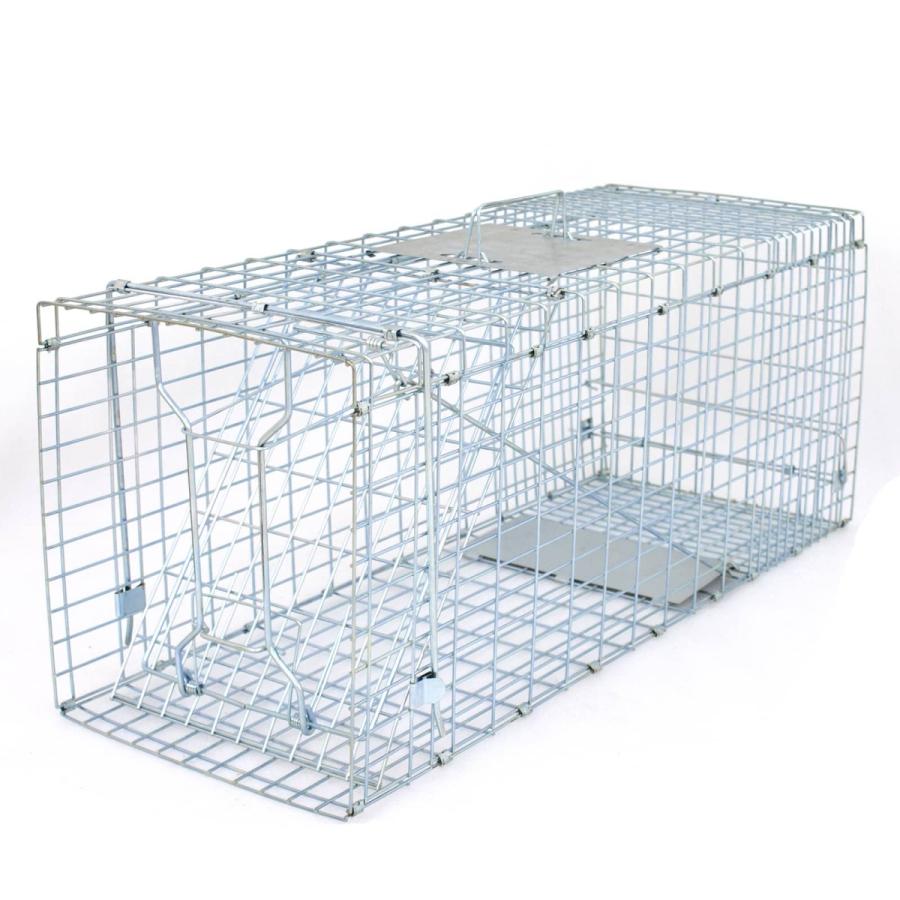 捕獲器 Lサイズ　動物捕獲器　野良猫　踏み板式 タヌキ捕獲器 W31×D79×H32cm アニマルトラップ 有害駆除 園芸用品 罠 檻 |  | 04