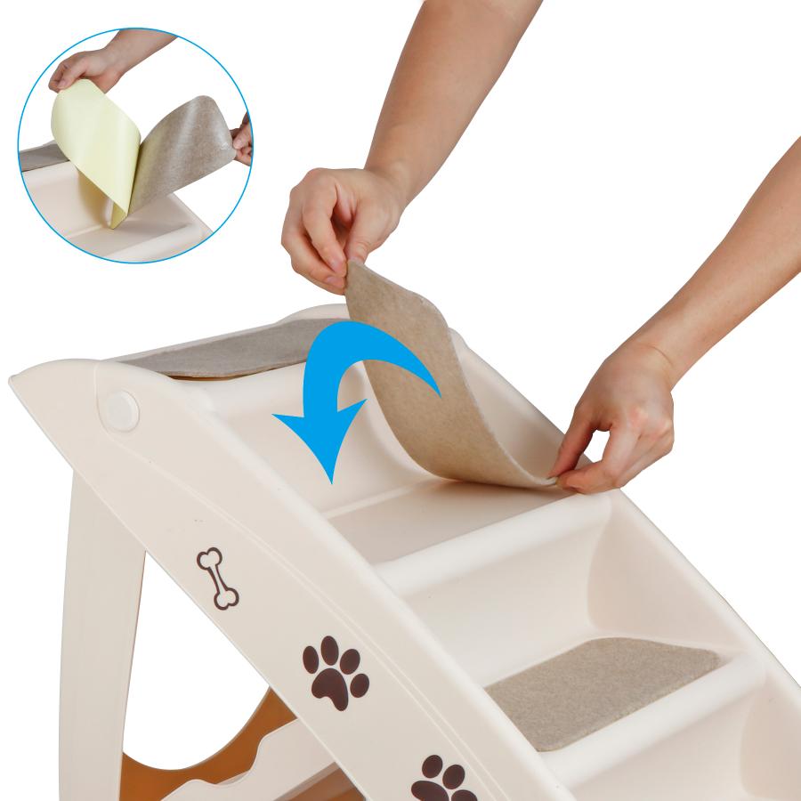 ペットステップ 4段 猫用 犬用 階段 滑り止め 収納簡単 ペット用