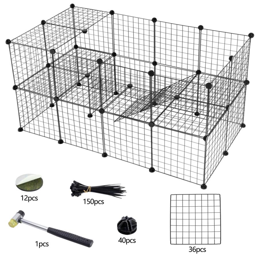 ペットフェンス ペットサークル 2階建て ジョイント式 DIY可能 約束