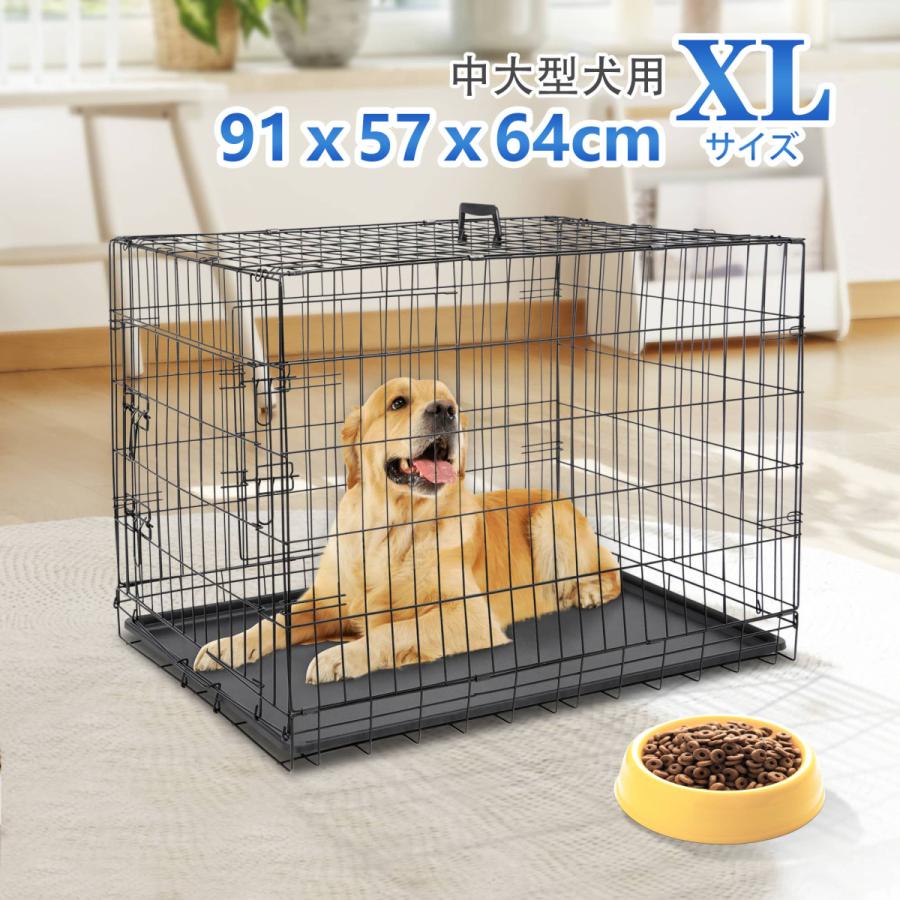 ペットケージ 猫 中型犬 ネコちゃん 出入り口2つ 折りたたみ 91.5ｘ62ｘ67cm XLサイズ 組み立て簡単 ペットハウス 犬ケージ 室内外兼用  お留守番に最適 :P01-2418:ZENY - 通販 - Yahoo!ショッピング