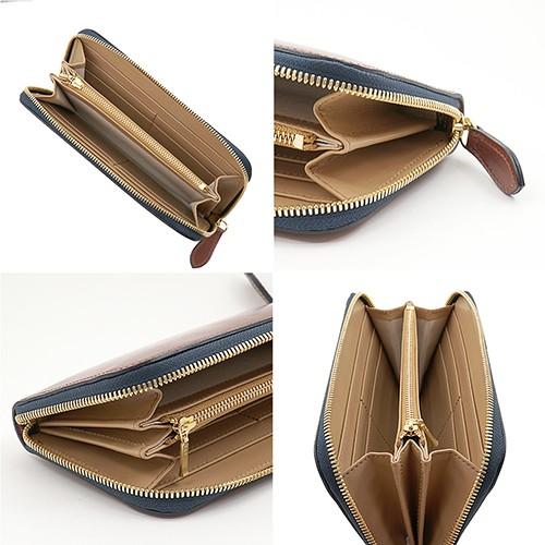 ブライドルレザー メンズ 長財布 本革 新品 ウエーブフラップ　茶　ブラウン ブライドルレザー 長財布 財布 スキミング防止 メンズ 本革 大容量