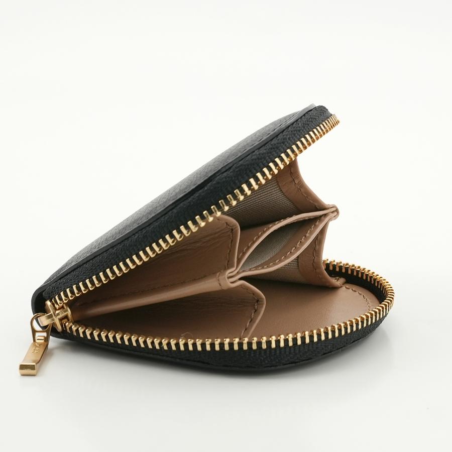 国産カーフレザー 小銭入れ 丸型 本革 コインケース (黒) 国産