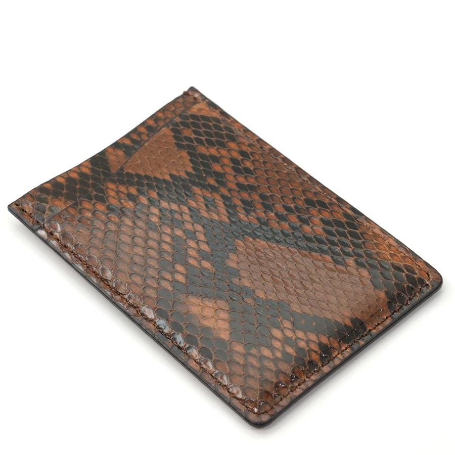 〔RIA CREATION〕パイソン（蛇革）定期入れ パスケース（ブラウン） |  | 02