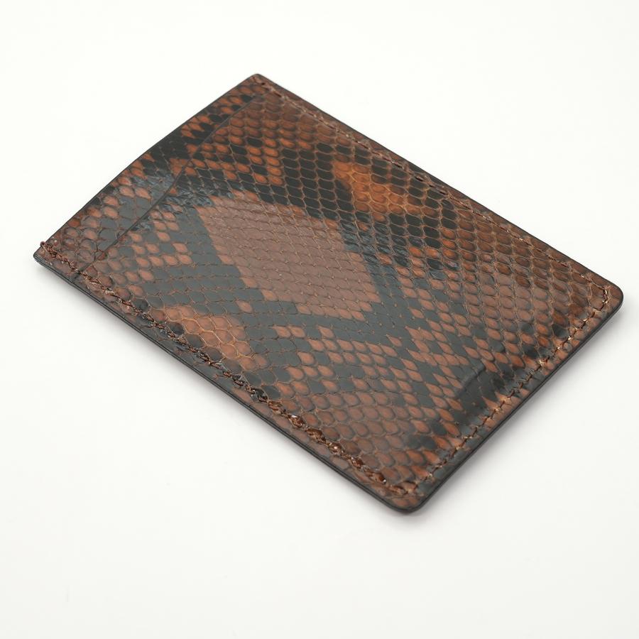 〔RIA CREATION〕パイソン（蛇革）定期入れ パスケース（ブラウン） |  | 03
