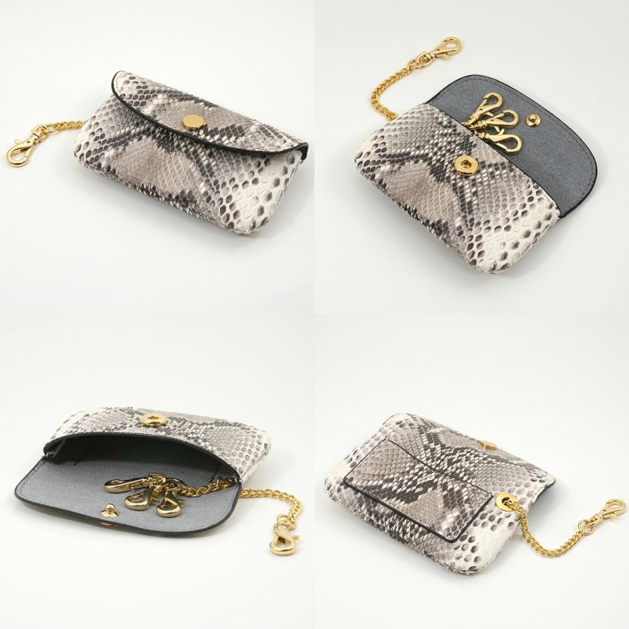 イタリアンパイソン 蛇革 カブセ型 キーケース ３連 喜平型チェーン |  | 02