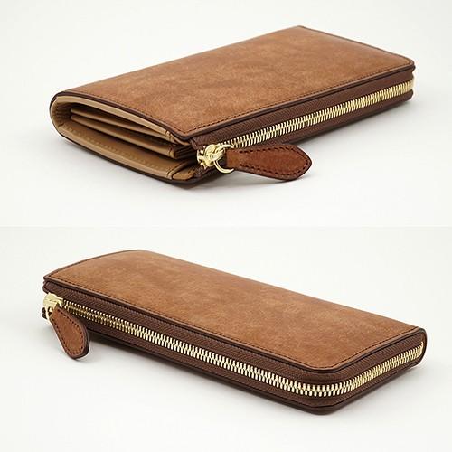 イタリアンレザー 吟スリ ビンテージ加工 MARGOT 本革 L字ファスナー