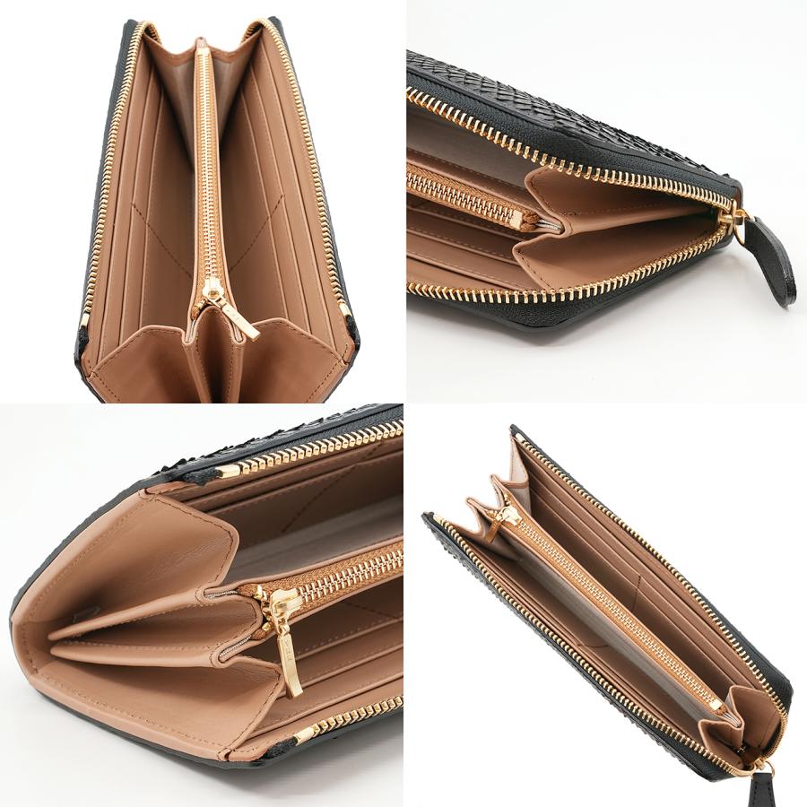 ブラックパイソン 蛇革 本革 L字ファスナー 長財布 黒 |  | 02