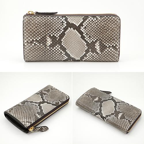 イタリアンパイソン 本革 L字ファスナー 長財布 |  | 01