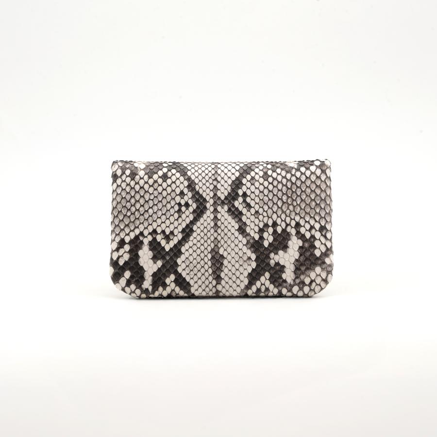 イタリアンパイソン マグネット釦 カブセ型 レディース 名刺入れ 蛇革 カードケース |  | 01