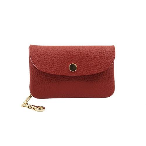 カードも入る キーケース ドイツシュリンク カブセ型 レッド : 絶品