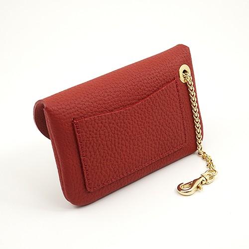 カードも入る キーケース ドイツシュリンク カブセ型 レッド : 絶品