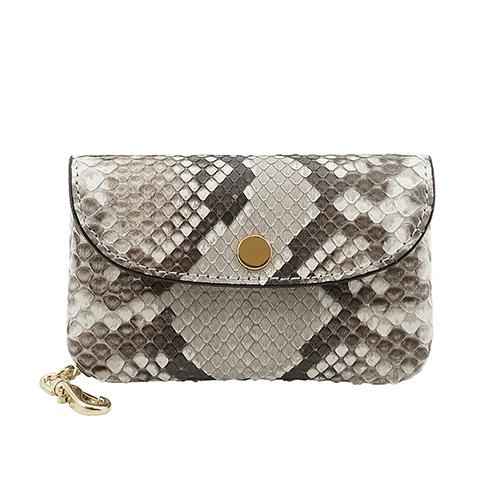 カードも入る キーケース イタリアンパイソン 蛇革 カブセ型 キーケース | 