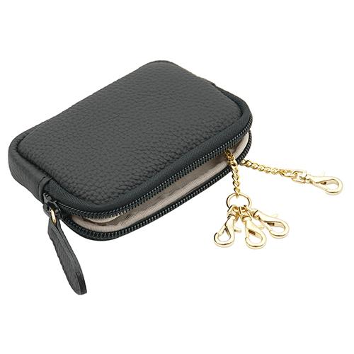 ドイツシュリンク マルチキーケース 黒 3連ファスナーポーチ