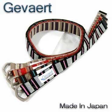 ベルト 布ベルト ゲバルト メンズ 通販 レディースベルト ベルギーベルトWリングネオボーダー日本製 | 