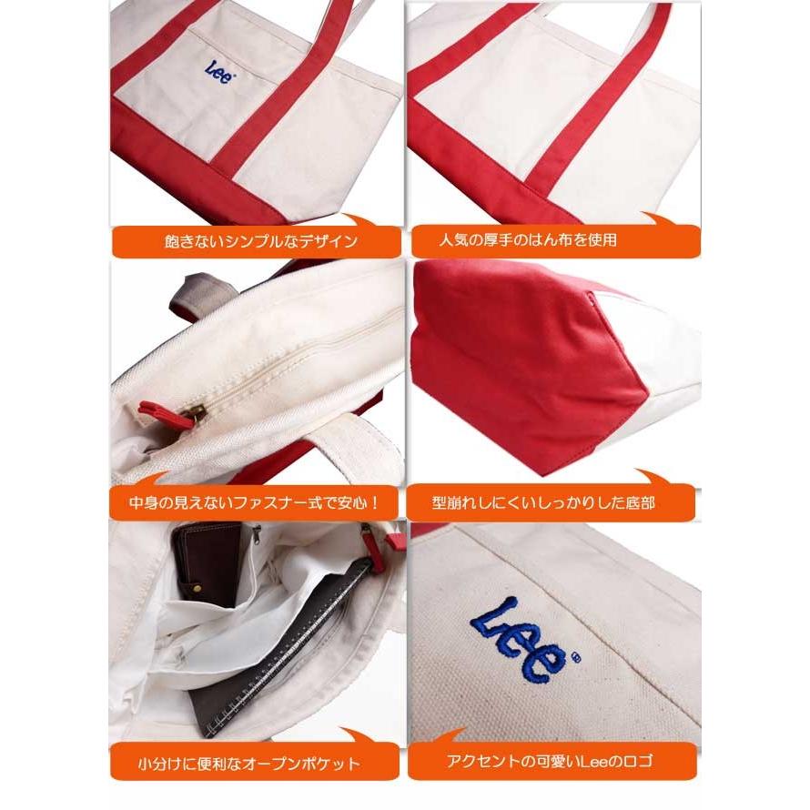 トートバッグ/厚手キャンバス/帆布/リー/Lee/ファスナートップで中身が見えない収納力ありなコットンバッグ |  | 01