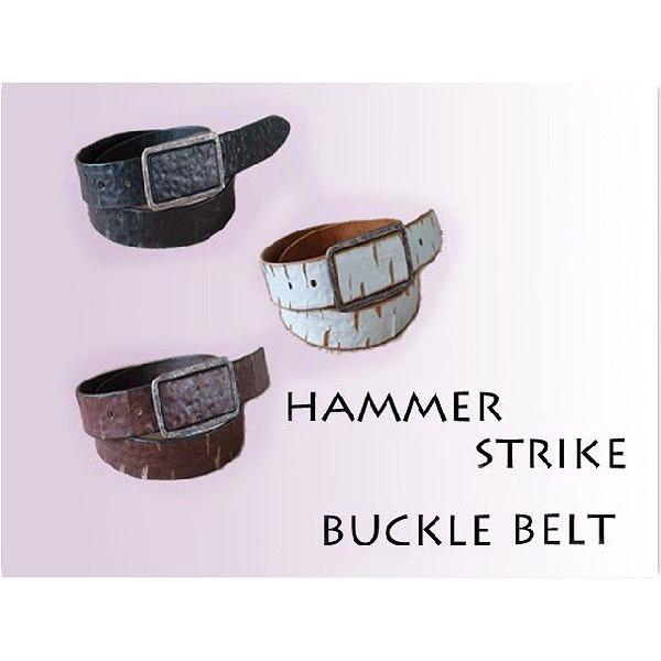 大型バックルハンマーベルトベルト メンズ レザーベルト日本製 | 