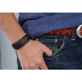 ブレスレット バングル 革小物ワンオンワンオリジナルレザーブレス ダブル 日本製 | 