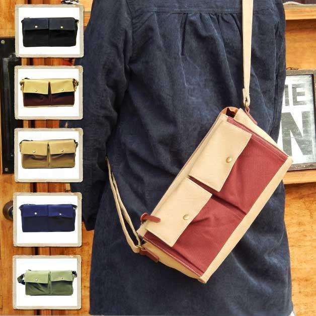 プロペラヘッズ ダブルポケットキャンパスショルダーバッグ | 