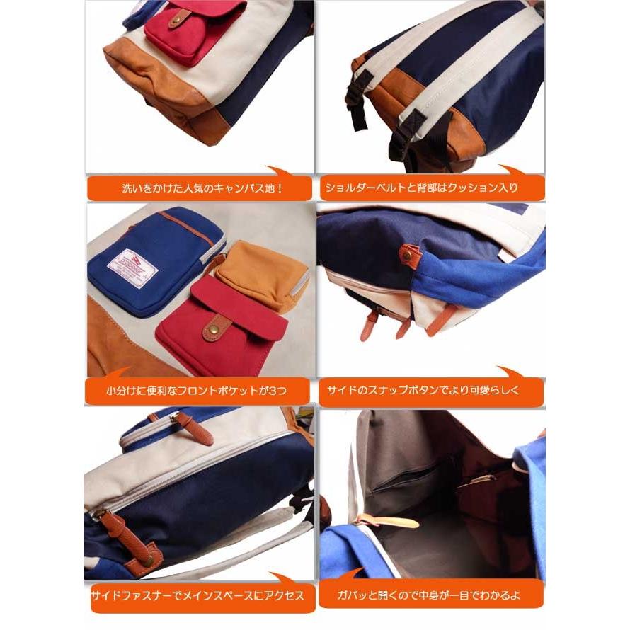 プロペラヘッズ キャンバス リュックサック 個性派ポケットがキュート！ |  | 01