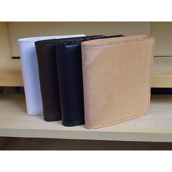 プレーンレザー二つ折り財布 横型AL日本製 | 